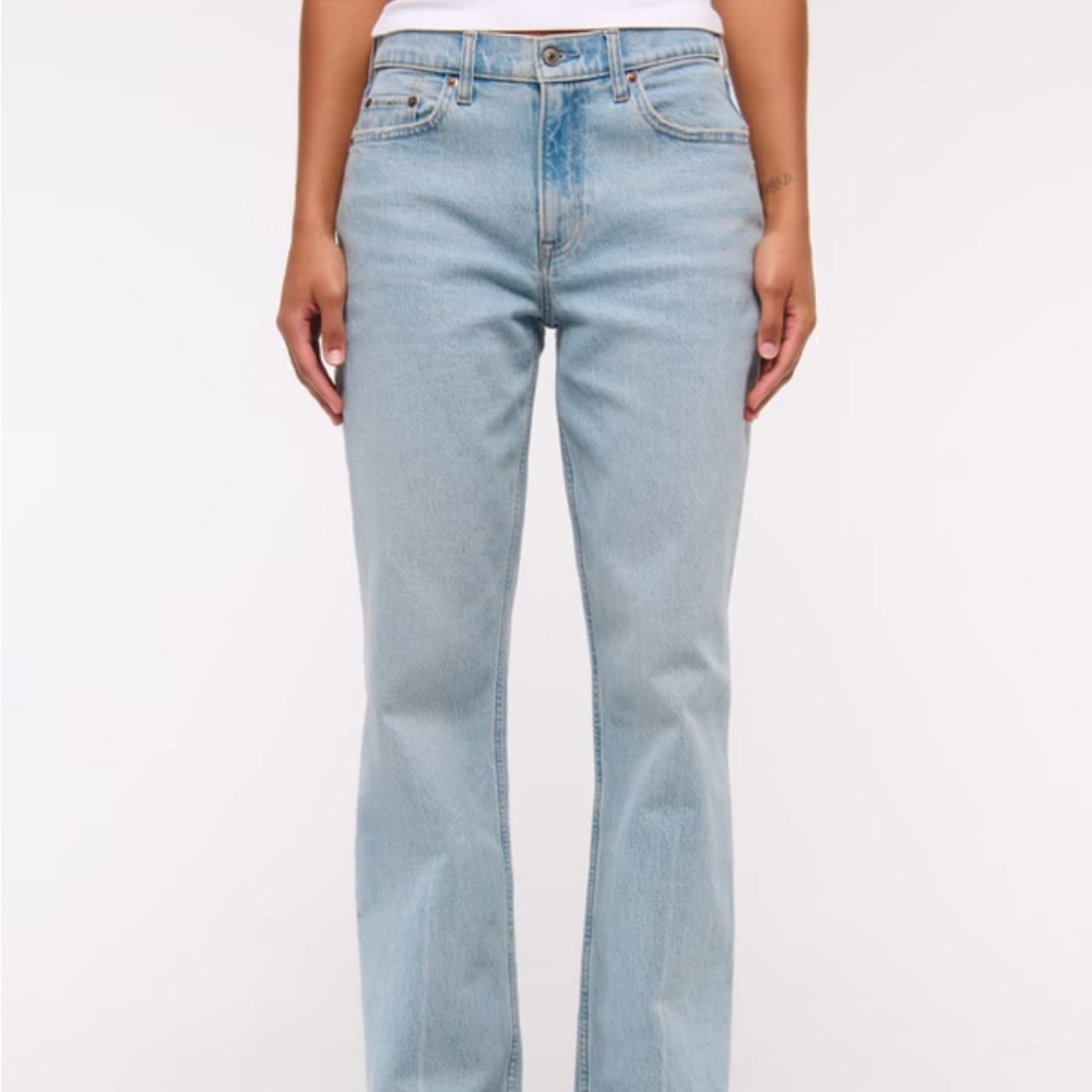 Abercrombie & Fitch Light Blue Baggy Low Rise Jeans, 28/6 Long